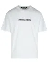 Palm Angels White Short-sleeved T-shirt With Monogram Pa Embroidery