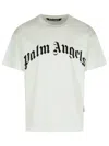 Palm Angels Regular Logo T-shirt Short Sleeves In White