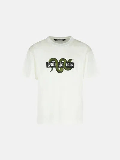 Palm Angels White Cotton T-shirt
