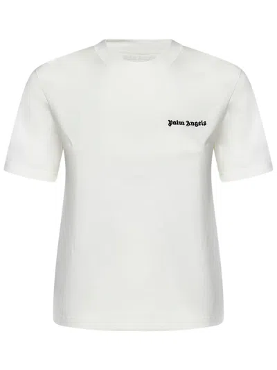 Palm Angels White Cotton T-shirt