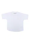 PALM ANGELS WHITE CROPPED T-SHIRT