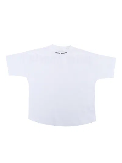 Palm Angels Kids' White Cropped T-shirt