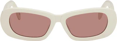 Palm Angels White Dana Sunglasses In Neutral