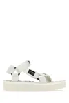 PALM ANGELS WHITE FABRIC X SUICOKE SANDALS