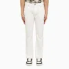 Palm Angels Logo-embossed Straight Jeans In White