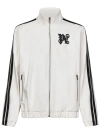 PALM ANGELS WHITE LEATHER TRACK JACKET
