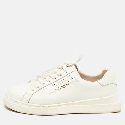 Palm Angels White Leather Two Low Top Sneakers
