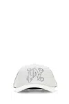Palm Angels Pa Milano Rhinestoned Baseball Cap In White