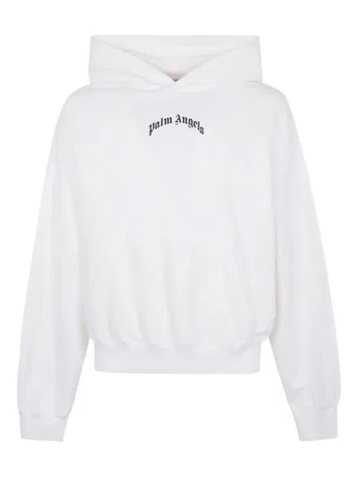 PALM ANGELS WHITE LOGO HOODIE