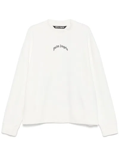 PALM ANGELS WHITE LOGO SWEATSHIRT