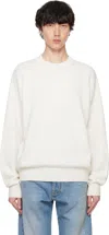 Palm Angels White Monogram Series Sweater In Off White Black