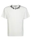 Palm Angels Neck Logo Printed T-shirt In White