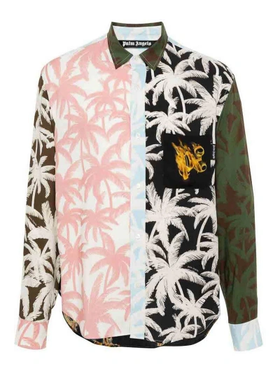 PALM ANGELS WHITE PALM TREE SHIRT