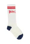 Palm Angels White Socks For Kids With Logo In White