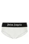 PALM ANGELS WHITE STRETCH COTTON BRIEF SET