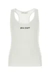 Palm Angels Logo-embroidered Ribbed Tank Top