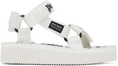 Palm Angels White Suicoke Edition Depa Sandals In White Black