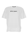 Palm Angels White Short-sleeved T-shirt With Monogram Pa Embroidery In White
