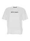 Palm Angels White Short-sleeved T-shirt With Monogram Pa Embroidery In White