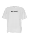 Palm Angels White Short-sleeved T-shirt With Monogram Pa Embroidery In White