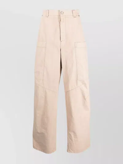 PALM ANGELS WIDE-LEG COTTON CARGO TROUSERS