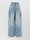 Palm Angels Blue Bootcut Denim Pants In Blue