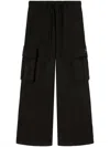 Palm Angels Aftersport Side-stripe Track Pants In Black