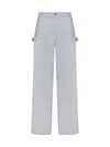 PALM ANGELS WIDE-LEG MID-RISE TROUSERS