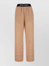 Palm Angels Women's Linen Blend Wide-leg Pant In Neutral