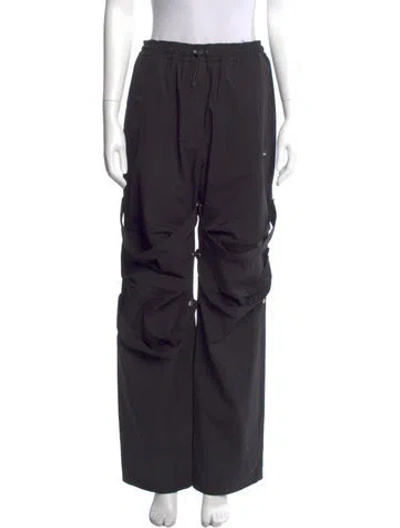 Pre-owned Palm Angels Wide Leg Pants In Black