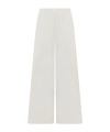 Palm Angels Gb Label Cuffed Trousers In White