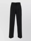 PALM ANGELS WIDE-LEG PLEATED TROUSERS WITH BELT LOOPS