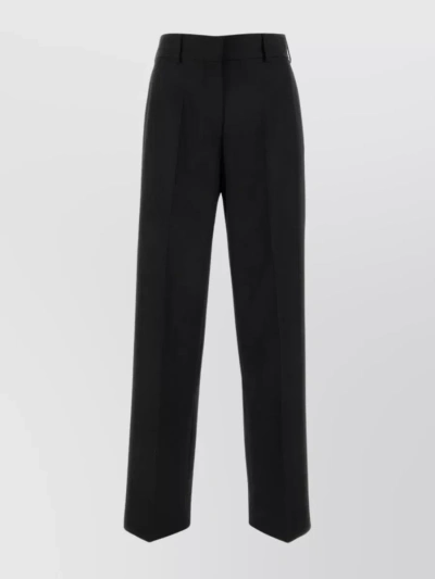 Palm Angels High-rise Straight-leg Trousers In Black