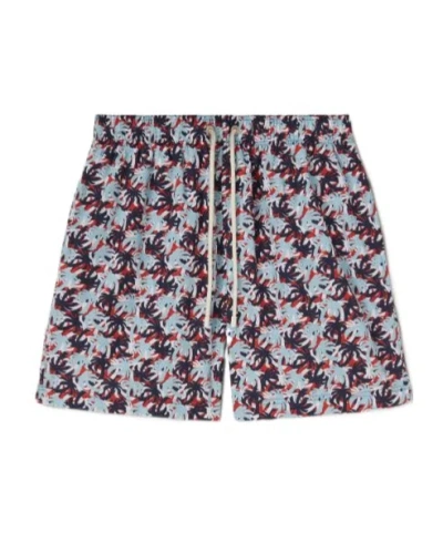 Palm Angels Wide-leg Swimming Trunks In Gray