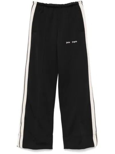 PALM ANGELS WIDE-LEG TROUSERS WITH CONTRASTING STRIPE DETAIL