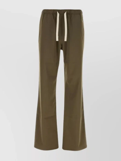 Palm Angels Straight-leg Drawstring Trousers In Brown