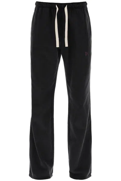 Palm Angels Wide-legged Travel Trousers For Comfortable In Black