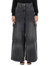 Palm Angels Bw Wide Denim Parachute