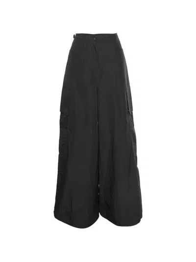 Pre-owned Palm Angels Wide-leg Cargo Pants In Black