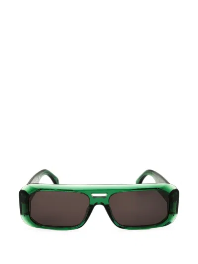 Palm Angels Willow Square-frame Sunglasses In Green