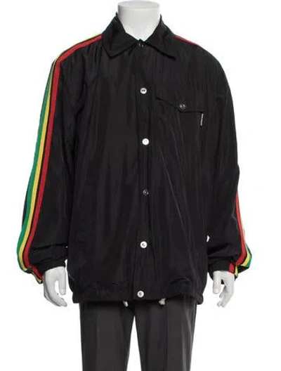 Pre-owned Palm Angels Windbreaker In Black