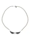 Palm Angels Wing-pendant Necklace In Metallic