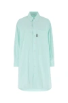 Palm Angels Oversize Cotton Shirt Dress In Multicolor