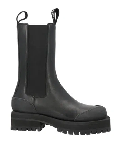 Palm Angels Woman Ankle Boots Black Size 6 Soft Leather