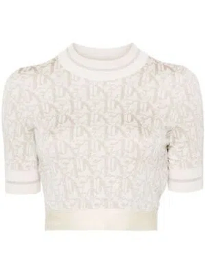 Pre-owned Palm Angels Woman Beige Top Pwht010r24kni001 100% Original