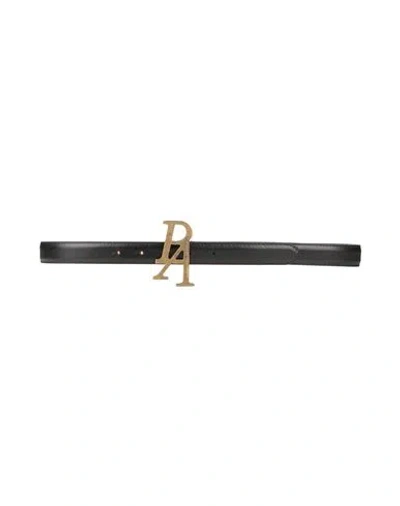 Palm Angels Woman Belt Black Size Onesize Leather