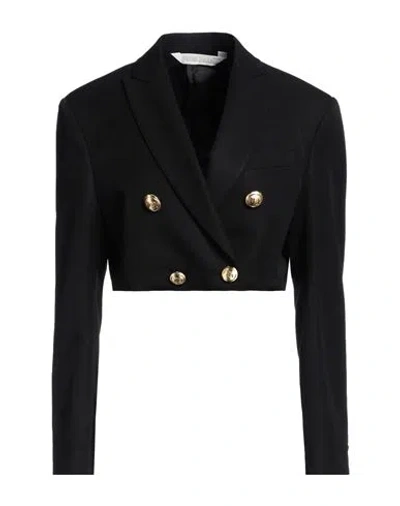PALM ANGELS PALM ANGELS WOMAN BLAZER BLACK SIZE 8 POLYESTER, VIRGIN WOOL