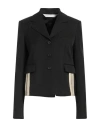 Palm Angels Virgin Wool Blended Jacket In Black