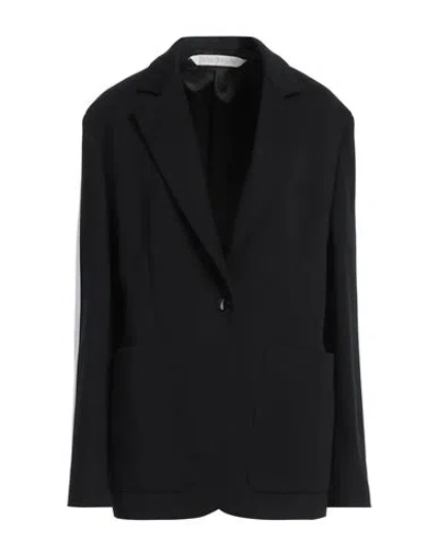 Palm Angels Woman Blazer Black Size 8 Cotton, Polyester In Black