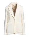 PALM ANGELS PALM ANGELS WOMAN BLAZER IVORY SIZE 8 COTTON, POLYESTER